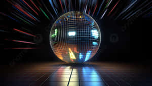 Glowing Disco Ball Nightclub Vibe Wallpaper