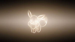 Glowing Eevee Minimalist Art Wallpaper