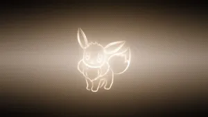 Glowing Eevee Minimalist Art Wallpaper