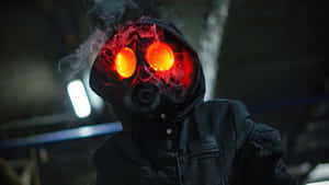 Glowing Eyes Gas Mask Wallpaper