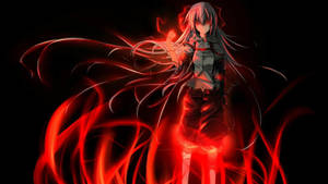 Glowing Fire Girl Wallpaper