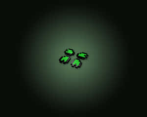 Glowing Green Creeper Faces Wallpaper