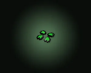 Glowing Green Creeper Faces Wallpaper