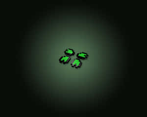 Glowing Green Creeper Faces Background Wallpaper