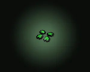 Glowing Green Creeper Faces Background Wallpaper