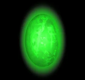 Glowing Green Elliptical Object Wallpaper