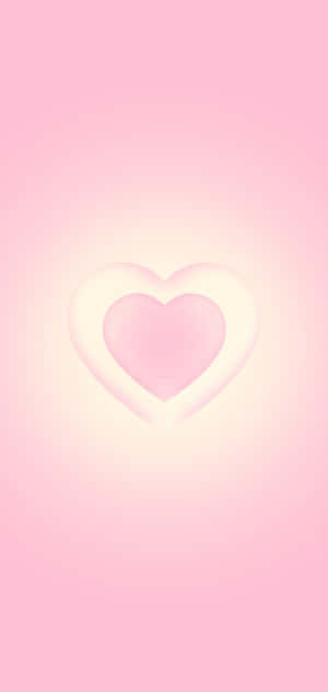 Glowing Heart Aura Pink Background Wallpaper