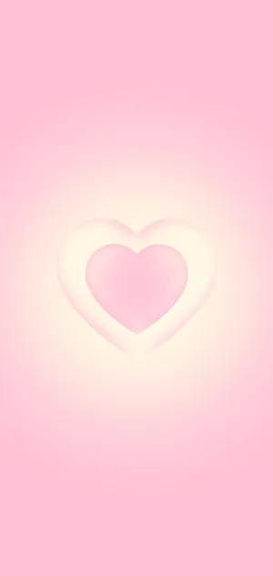 Glowing Heart Aura Pink Background Wallpaper
