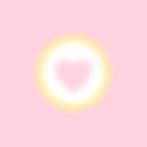 Glowing Heart Aura Pink Background Wallpaper