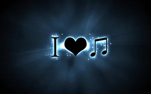 Glowing I Heart Pfp Music Wallpaper