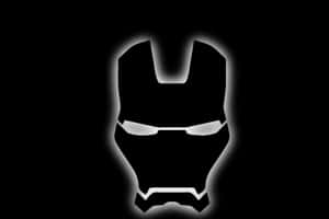 Glowing Iron Man Black And White Wallpaper