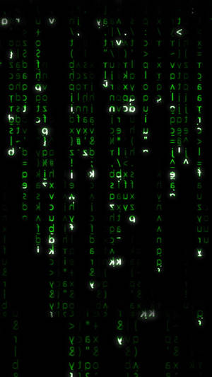 Glowing Matrix Code Rain Hacking Android Wallpaper