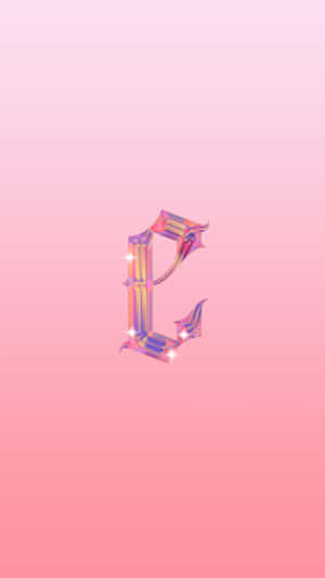 Glowing Neon Letter E Wallpaper