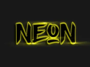 Glowing Neon Text Design Wallpaper