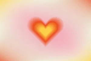 Glowing Pink Heart Aura Wallpaper