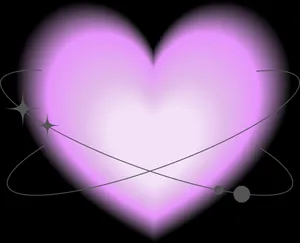 Glowing Pink Heart Aura Wallpaper