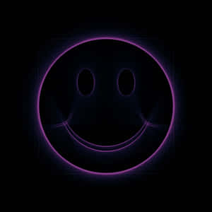 Glowing Purple Smiley Face Wallpaper