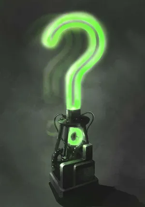 Glowing Question Mark Trophy Wallpaper