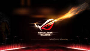 Glowing Rog Logo Wallpaper