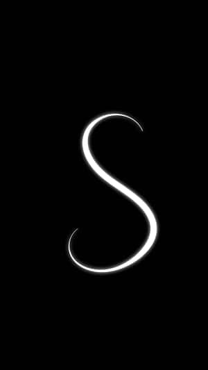 Glowing S Letteron Black Background Wallpaper