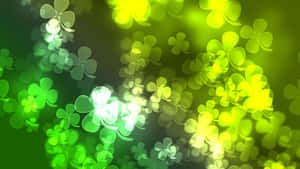 Glowing Shamrock Background Wallpaper