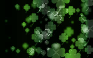 Glowing Shamrocks Background Wallpaper