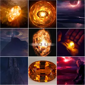 Glowing Soul Stone Held In Hand Wallpaper