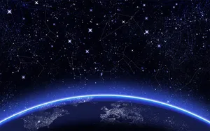 Glowing Star Shining Bright In The Night Sky Wallpaper