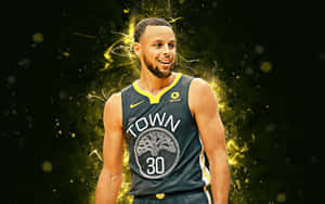 Glowing Stephen Curry 4k Wallpaper