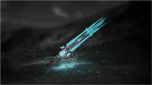 Glowing Sword Abstract Gaming Wallpaper