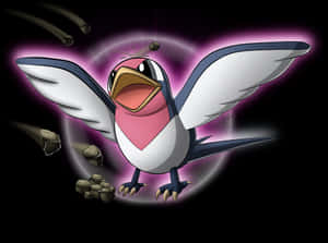 Glowing Taillow Mouth Open Wallpaper
