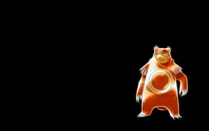 Glowing Ursaring Black Hd Wallpaper