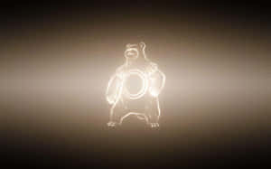 Glowing Ursaring Dark Background Wallpaper