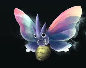 Glowing Wings Of Venomoth Wallpaper