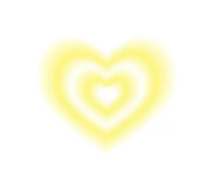 Glowing Yellow Heart Aura Wallpaper