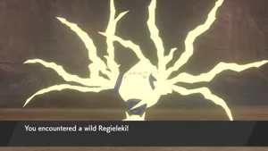 Glowing Yellow Regieleki Wallpaper