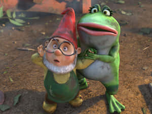 Gnomeand Frog Friends.jpg Wallpaper