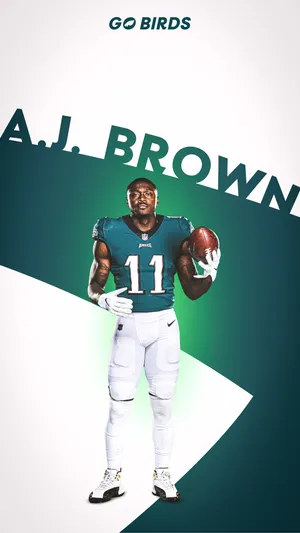 Go Birds Promo Number 11 Aj Brown Wallpaper