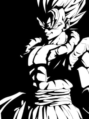 Go Super Saiyan In The Black And White World Of Dragon Ball Wallpaper