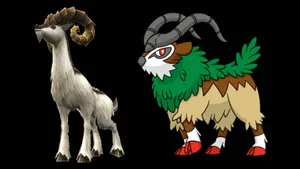 Goat Cartoon Next To Gogoat Wallpaper