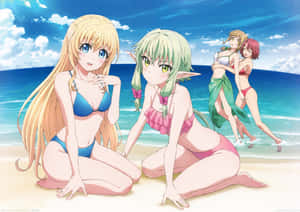 Goblin Slayer Beach Day Anime Characters Wallpaper