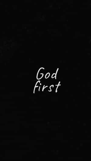 God First Inspirational Quote Wallpaper