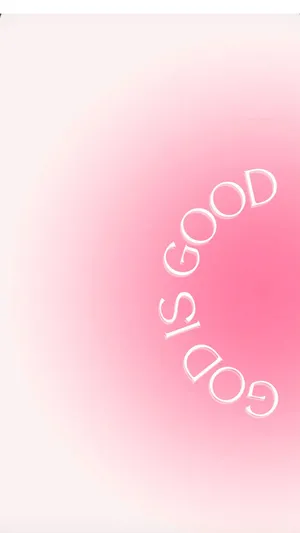 God Is Good_ Pink Gradient_ Background Wallpaper