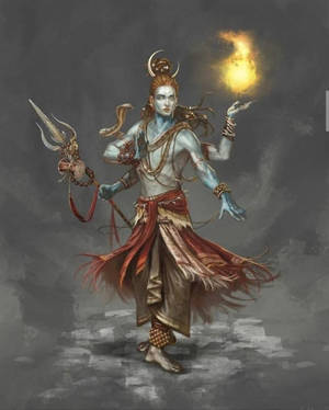 God Mobile Shiva Trident Flame Wallpaper