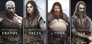 God Of War Characters Epic Battle Scene Wallpaper