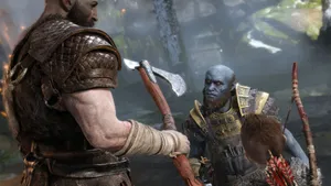 God Of War Characters In Epic Battle Wallpaper