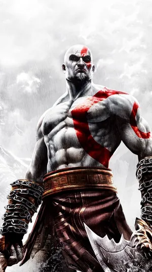 God Of War Iii Kratos White Aesthetic Wallpaper