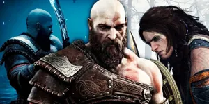 God Of War - Kratos And Atreus In Action Wallpaper