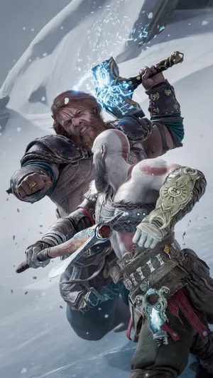 God_of_ War_ Ragnarok_ Fierce_ Battle Wallpaper