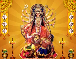 Goddess Durga Multi Armed Form Wallpaper